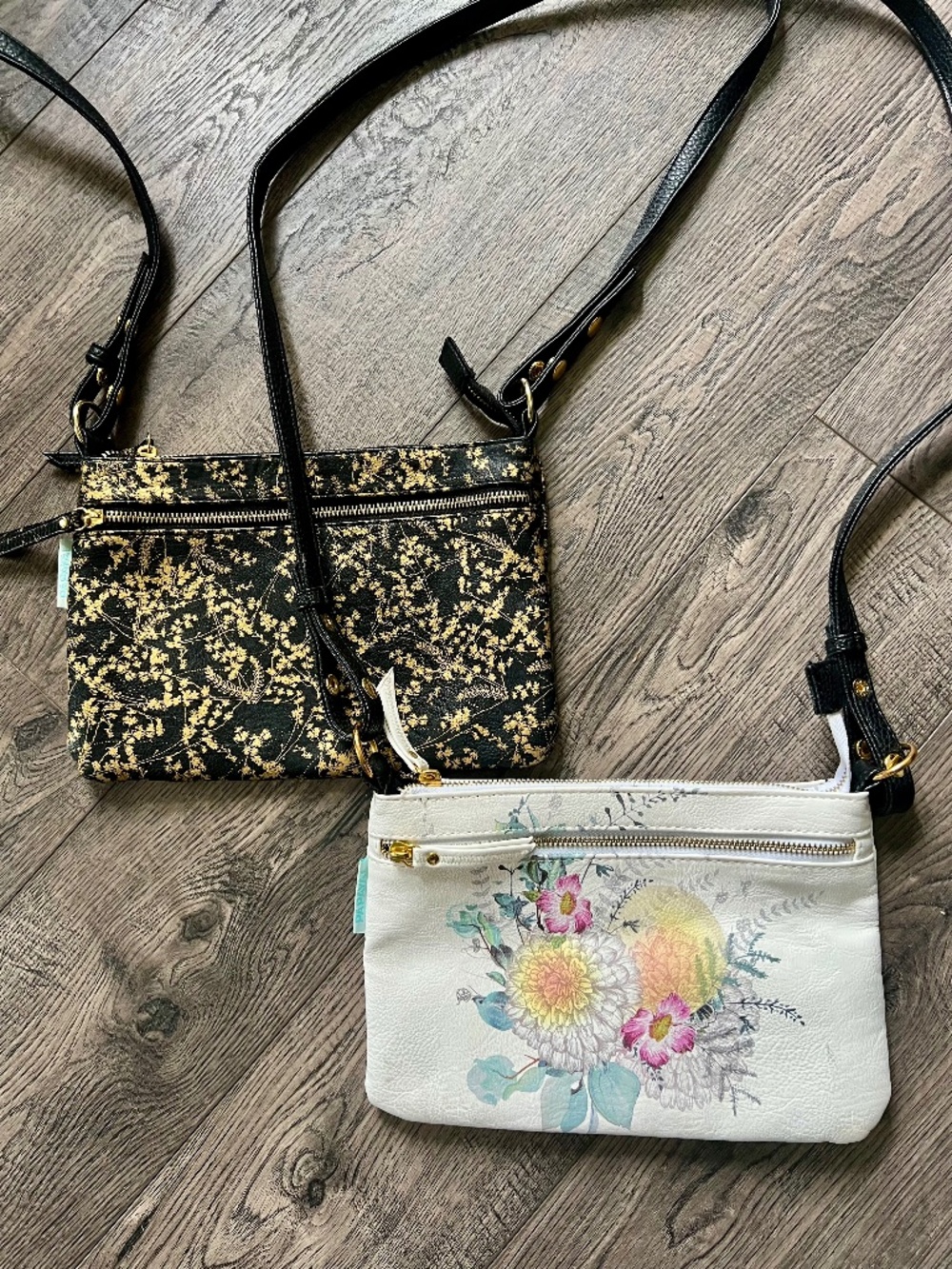 2 Papaya cottagecore floral crossbody bags
